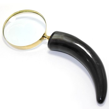 Pirinç Boynuz Saplı Büyüteç Model 3