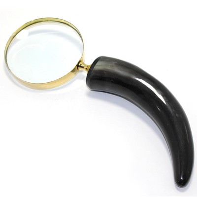 Pirinç Boynuz Saplı Büyüteç Model 3