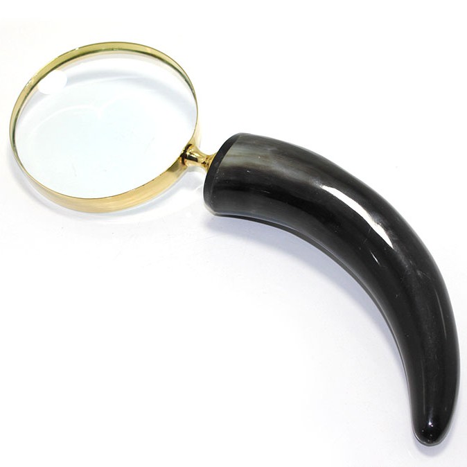 Pirinç Boynuz Saplı Büyüteç Model 3