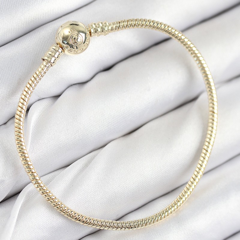 Pirinç Charm Topcuk Model Gold Renk Kadın Bileklik