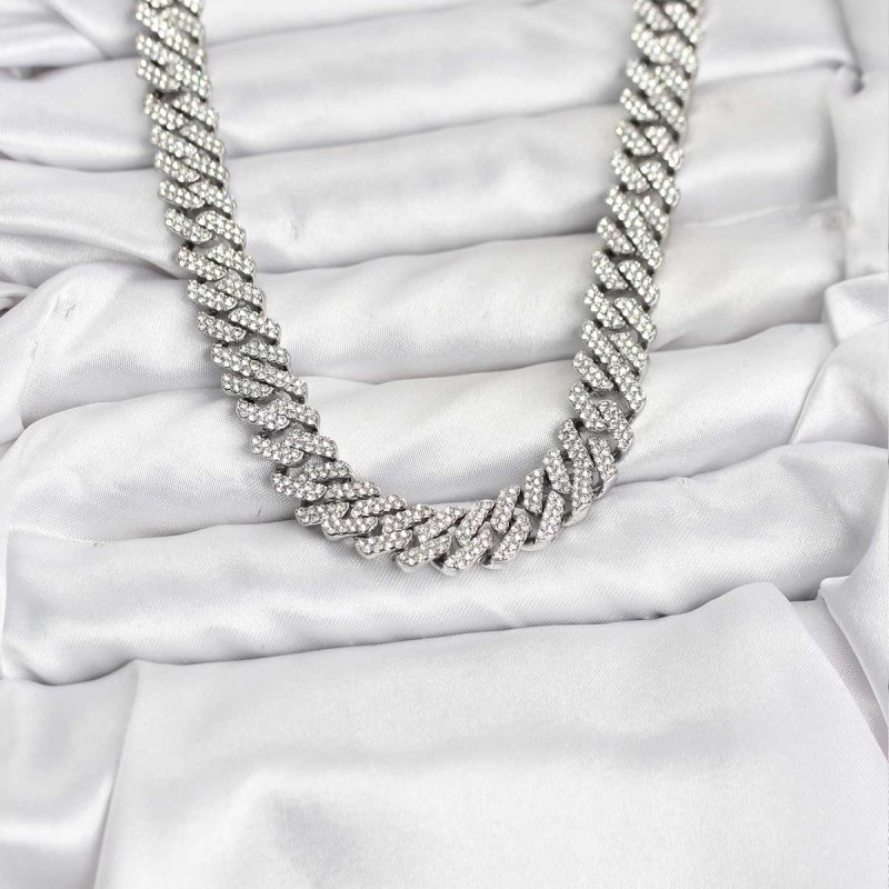 Pirinç Cuba Chain Gurmet Model Kolye