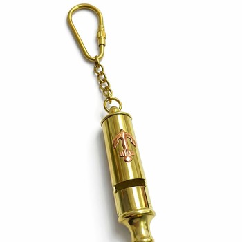 Pirinç Düdük Anahtarlık 