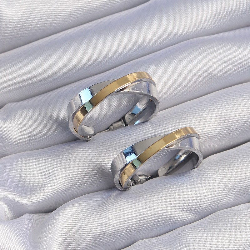 Pirinç Gold Gümüş Renkli Halka Küpe