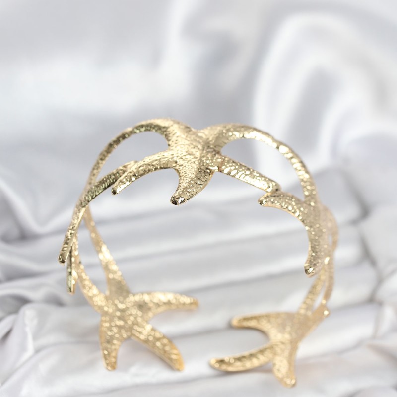 Pirinç Gold Renk Deniz Yıldızı Model Kadın Bileklik