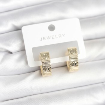 Pirinç Gold Renk Halka Kadın Küpe