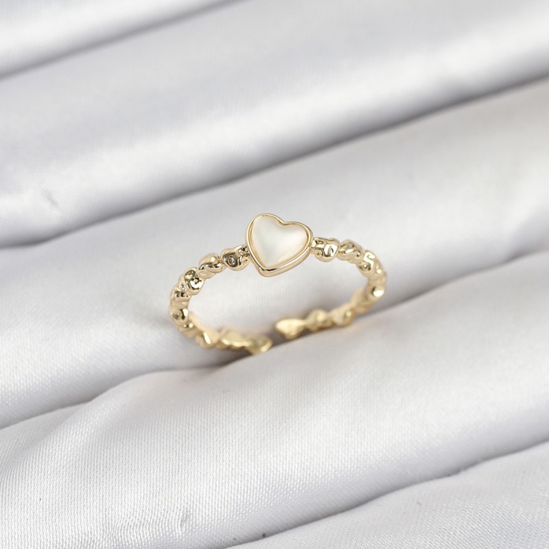 Pirinç Gold Renk Kalpli Model Kadın Yüzük