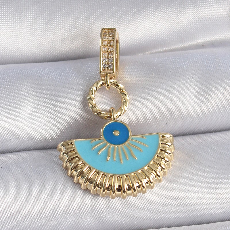 Pirinç Gold Renk Nazar Boncuklu Ajda Charm