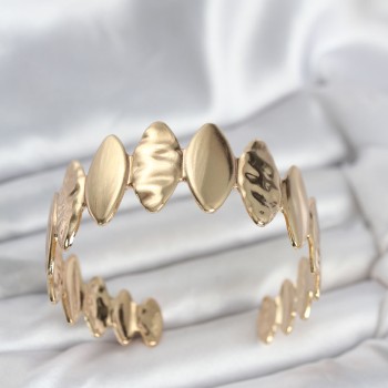 Pirinç Gold Renk Parçalı Model Kadın Bileklik