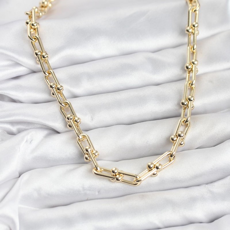 Pirinç Gold Renk Tifani Model Kadın Kolye