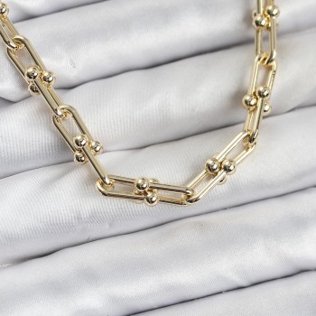 Pirinç Gold Renk Tifani Model Kadın Kolye