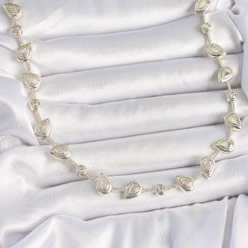 Pirinç Gold Renk Zirkon Taşlı Damla Model VIP Seri Exclusive Kadın Kolye