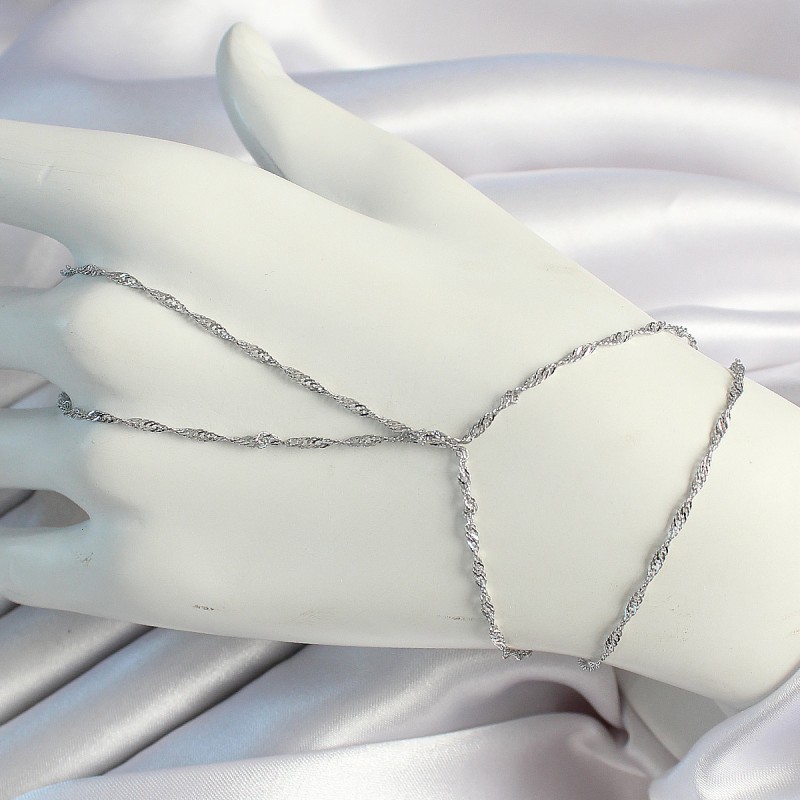 Pirinç Gümüş Renk Esnek Burgu Zincirli Şahmeran