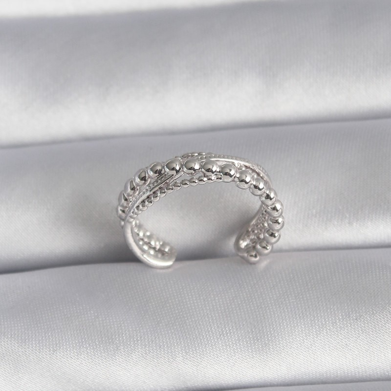 Pirinç Gümüş Renk Kadın Yüzük