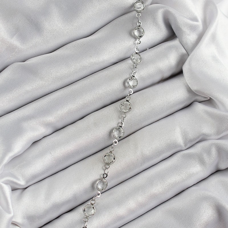 Pirinç Gümüş Renk Zirkon Taşlı Bileklik