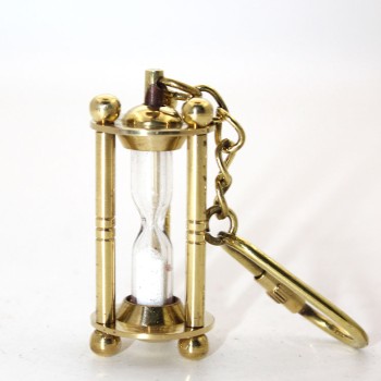 Pirinç Kum Saati Anahtarlık Model 2 