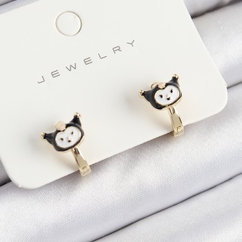 Pirinç Kuromi Model Gold Renk Çocuk Küpe