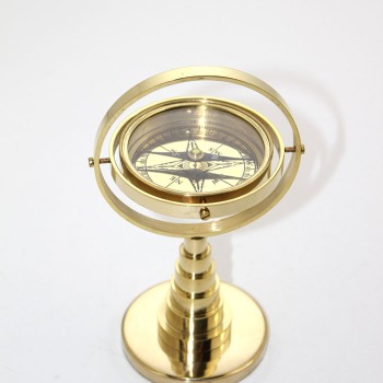 Pirinç Masa Üstü Pusula Model 1 