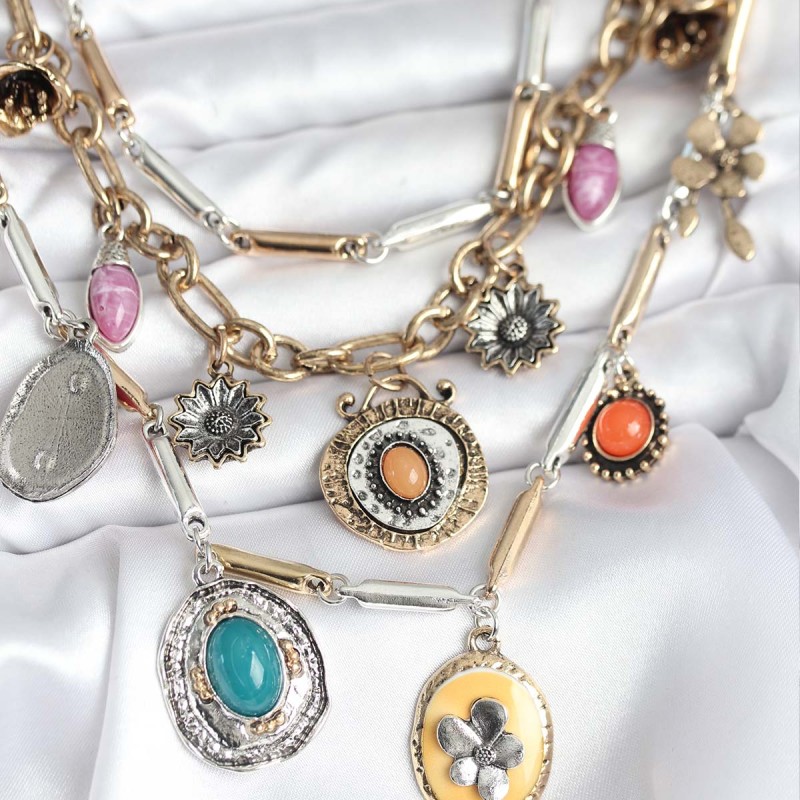 Pirinç Otantik Kolye Seti