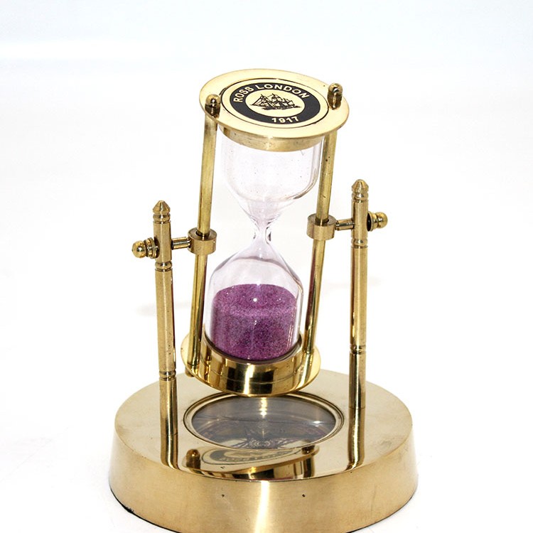 Pirinç Pusulalı Kum Saati Model 1