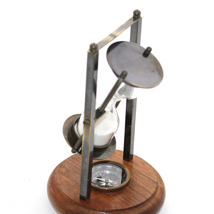 Pirinç Pusulalı Kum Saati Model 4