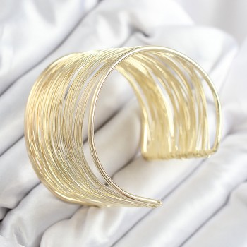 Pirinç Tel Sarma Model Gold Renk Kadın Bileklilk