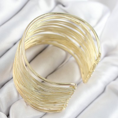 Pirinç Tel Sarma Model Gold Renk Kadın Bileklilk