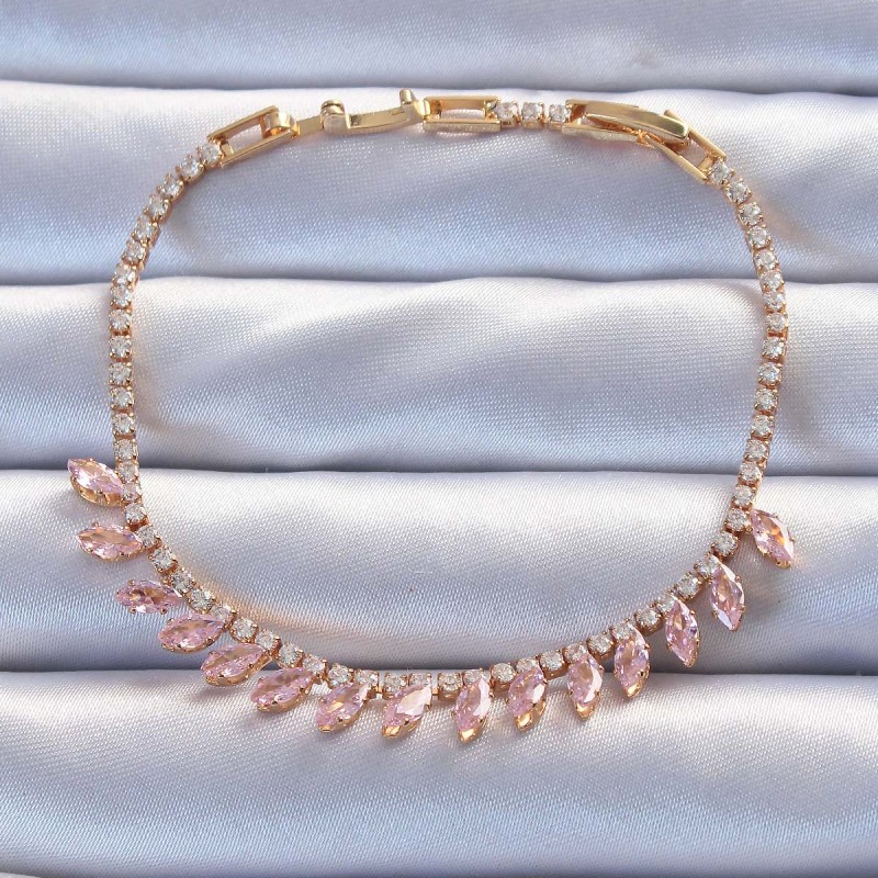 Pirinç Vip Seri Altın Renk Pembe Zirkon Taşlı Bileklik