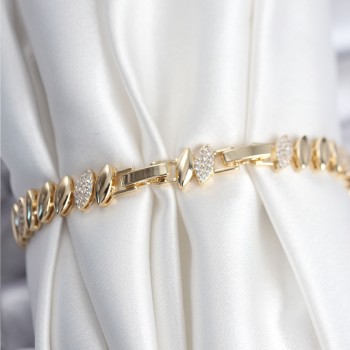 Pirinç VIP Seri Gold Renk Arpa Model Kadın Bileklik