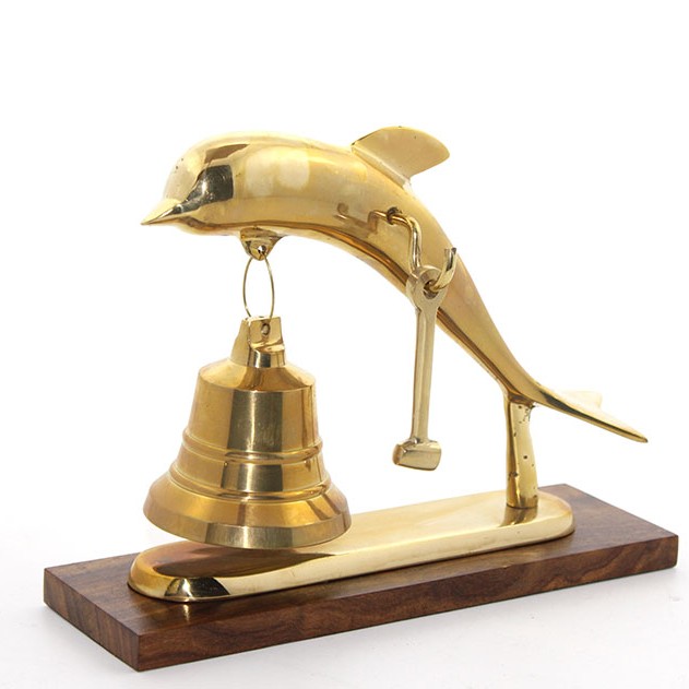 Pirinç Yunus Balığı Tasarımlı Çan 