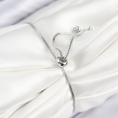 Pirinç Zirkon Taşlı Çift Sıra Model Gümüş Renk Asansörlü Kadın Bileklik