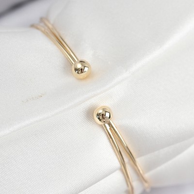 Pirinç Zirkon Taşlı Pırlanta Model Gold Renk Kadın Bileklik