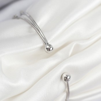 Pirinç Zirkon Taşlı Su Yolu Model Gümüş Renk Kadın Bileklik