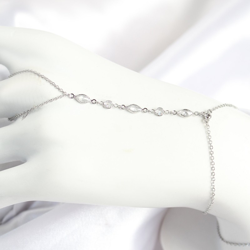 Pirinç Zirkon Taşlı Y Model Gümüş Renk Kadın Şahmeran