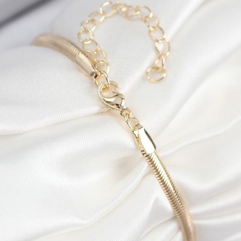 Pirinç Zirkon Taşlı Yıldız Model Gold Renk Kadın Bileklik