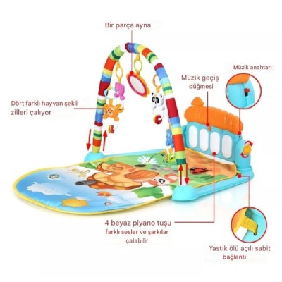 Piyanolu Mantar Oyun Halısı 