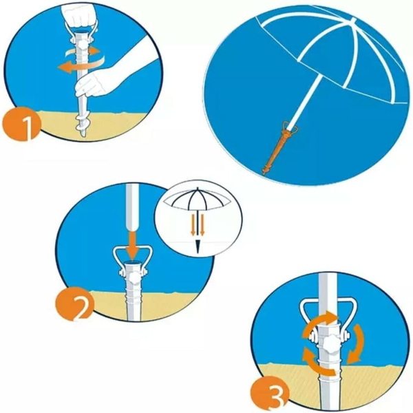 Plastik Şemsiye Sabitleme Kazığı 