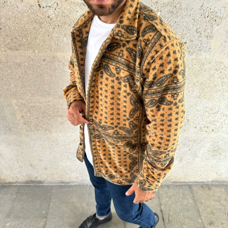 Polar Fermuarlı Sweatshirt – Kapüşonsuz, Cepli, Yumuşak Dokulu, Oversize Rahat Kalıp, Kışlık Sıcak Tutan Fermuarlı Üst - Sarı