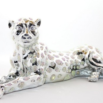 Polyester Oturan Kaplan Figürü 