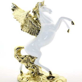 Polyester Şahlanan Kanatlı At Figürü 
