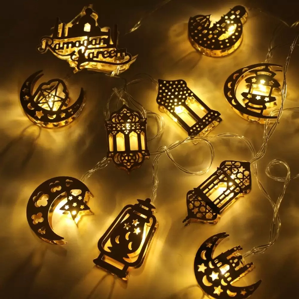 Ramazan Temalı Karışık Figürlü Dekoratif LED Işık 2 Metre 