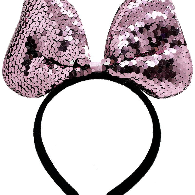 Renk Değiştiren Pullu Fiyonk Parti Tacı Pembe Gümüş