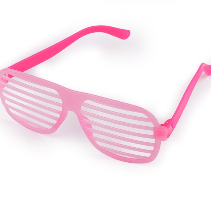 Retro Neon Fosforlu Panjur Gözlük - 12 Adet