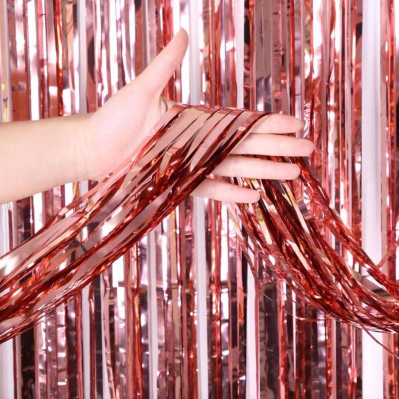 Rose Gold Püsküllü Kapı Perdesi 