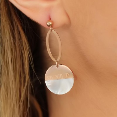 Rose Renk Kadın Küpe