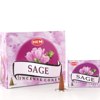 Sage Aromalı Konik Tütsü