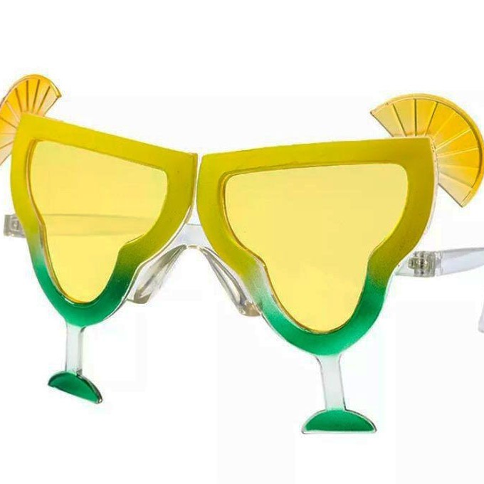 Sarı Margarita Bardak Şeklinde Parti Gözlüğü