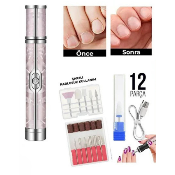 Şarjlı Manikür Pedikür Tırnak Bakım Seti 