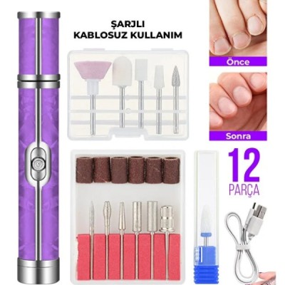 Şarjlı Manikür Pedikür Tırnak Bakım Seti 