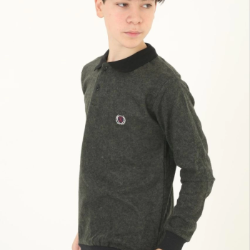 Selanik Yaka Nakışlı Kazak - Haki -