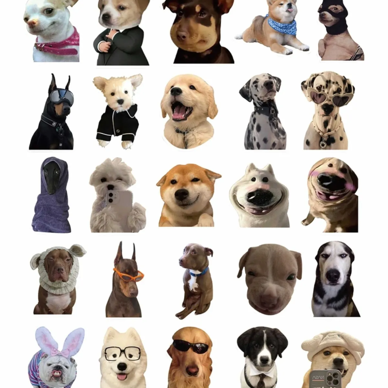 Sevimli Köpek Çıkartmaları Laptop Notebook Tablet Sticker Seti